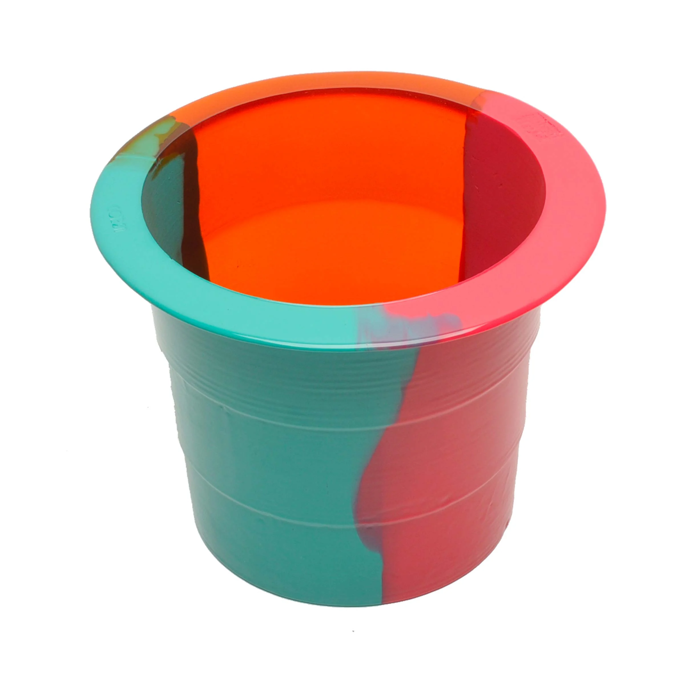 Vaso in Resina BABEL ICE BUCKET Arancio trasparente, Fucsia opaco e Oceano di Gaetano Pesce per Fish Design