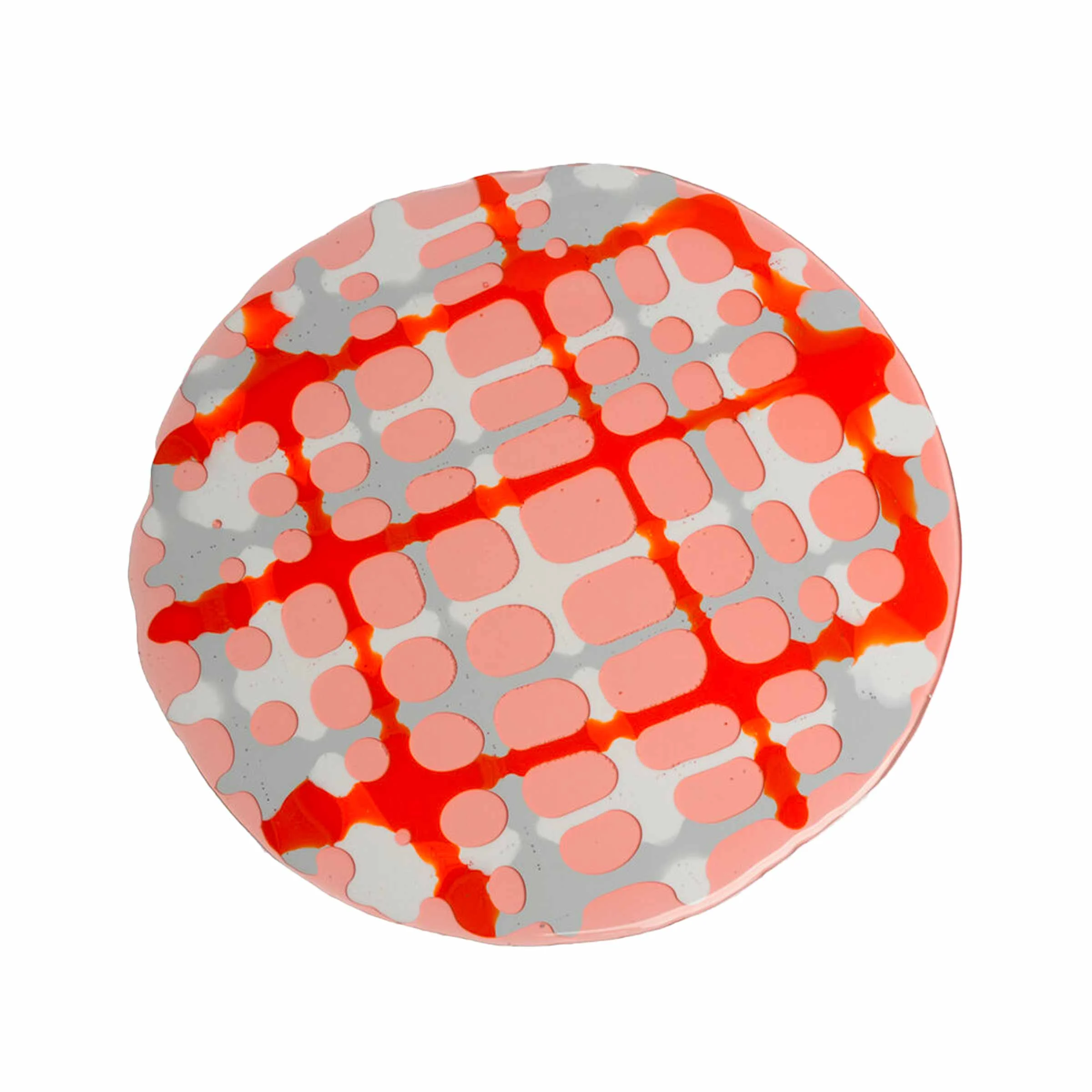 Tovaglietta in Resina TARTAN Light Ruby Grey Set da Quattro di Paola Navone per Corsi Design