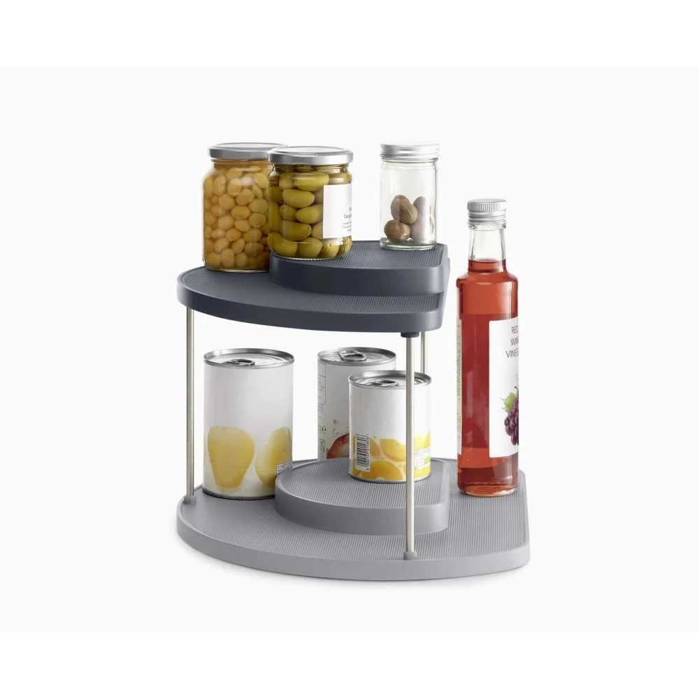 Organizzatore Girevole Cucina 2 Livelli 20x33x28 cm