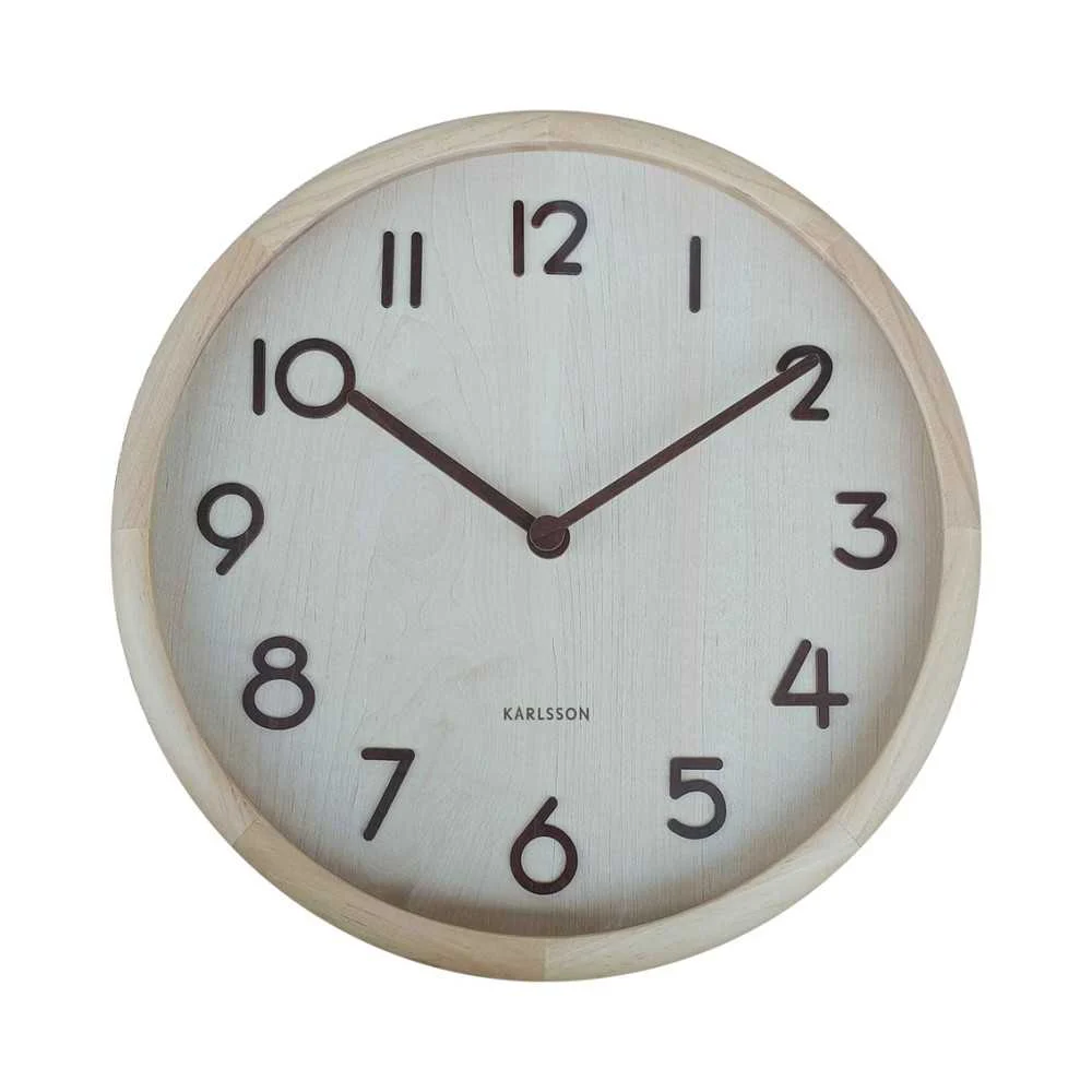 Orologio da Parete “Pure Bold” Karlsson Ø30 cm – Stile Naturale e Robusto