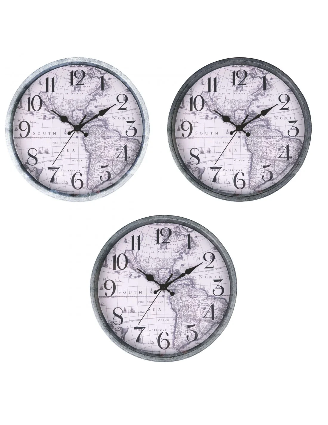 OROLOGIO MAPPA 30CM 3 COLORI ASSORTITI