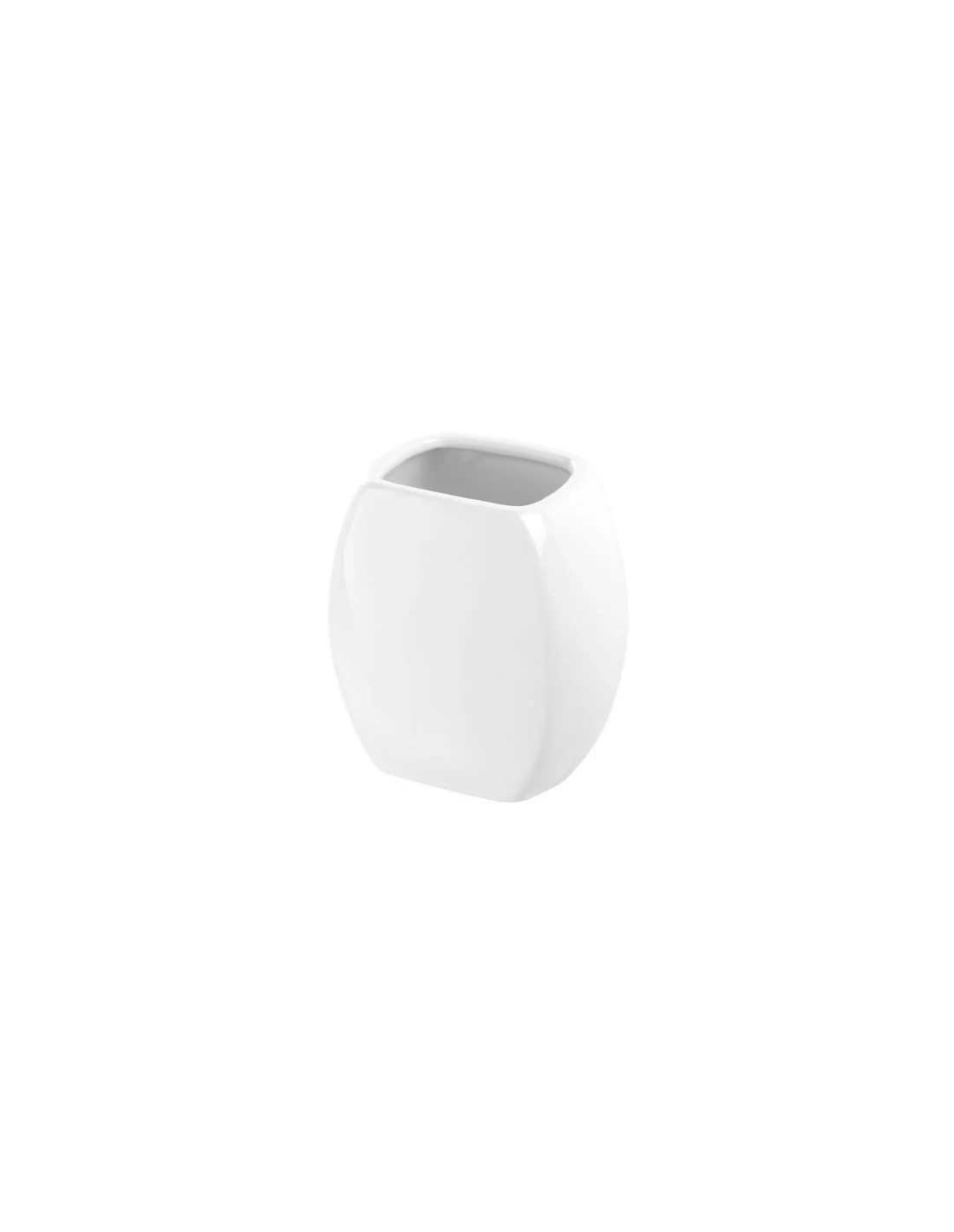 PORTASPAZZOLINO IN CERAMICA BIANCO