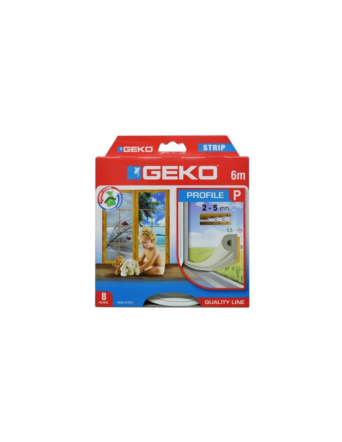 NASTRO PARAFREDDO GOMMA PROFILO P MT 6 BIANCO