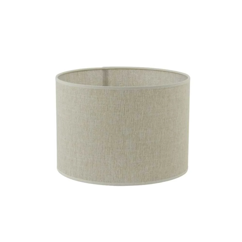 Paralume Cilindrico BRESKA Bianco Perla Ø35x30 cm  Tessuto Pregiato