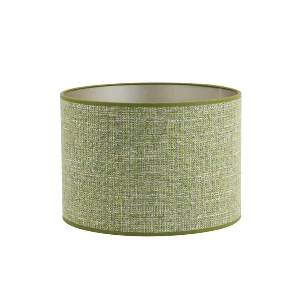 Paralume Cilindrico TWEED Verde Ø30x21 cm  Tessuto di Design