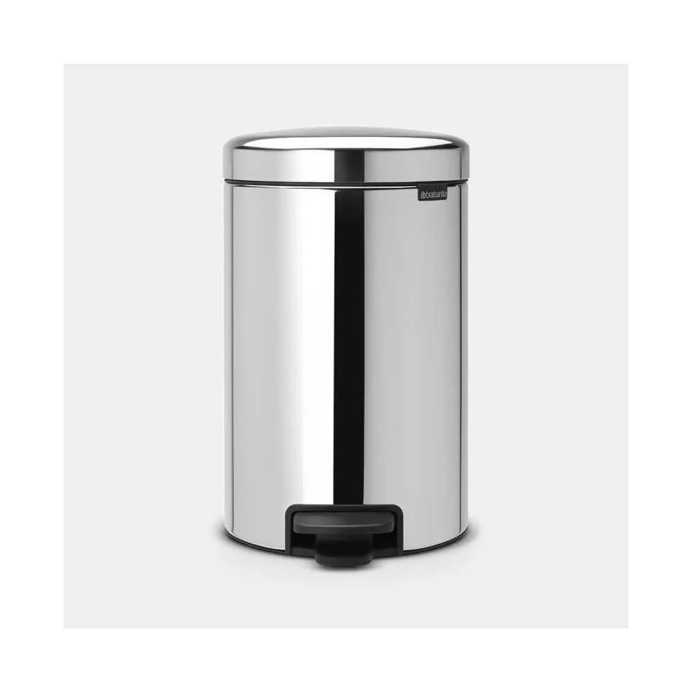 Pattumiera a Pedale Brabantia NewIcon 12L Acciaio Lucido – Raffinata e Compatta