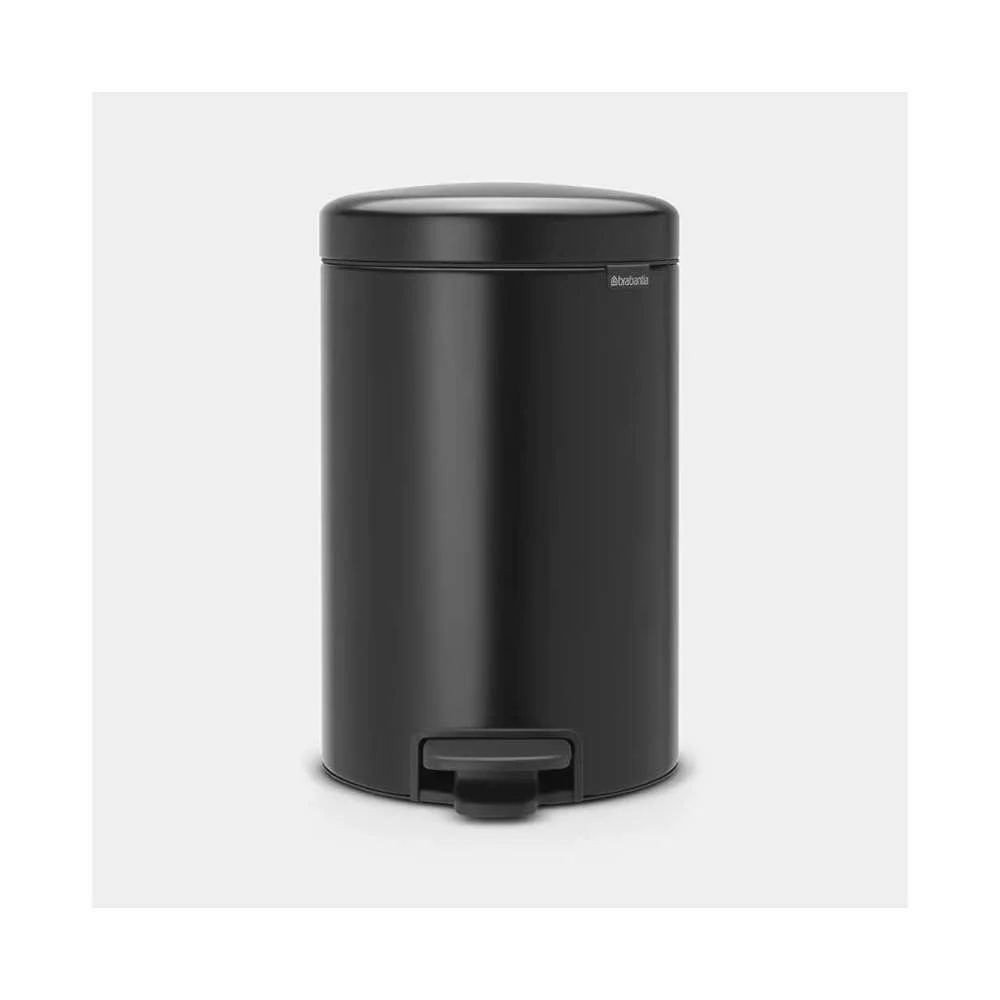 Pattumiera a Pedale Brabantia NewIcon 12L Nero Opaco – Funzionale e Senza Tempo