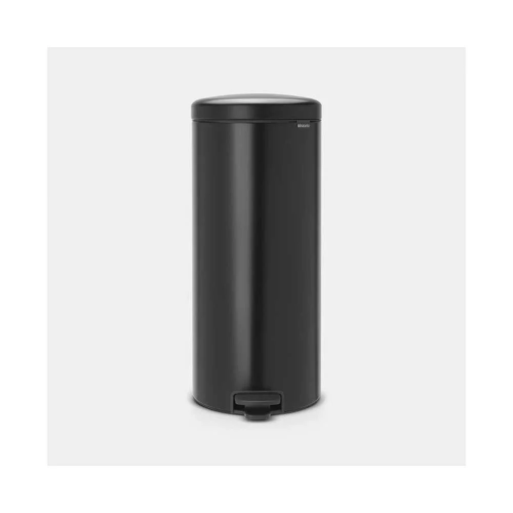 Pattumiera a Pedale Brabantia NewIcon 30L Nero Opaco – Capiente e Iconica