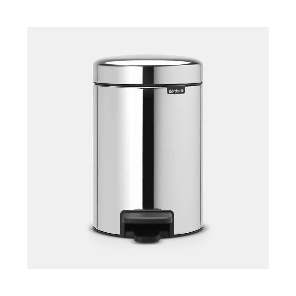 Pattumiera a Pedale Brabantia NewIcon 3L Brilliant Steel – Eleganza compatta e brillante