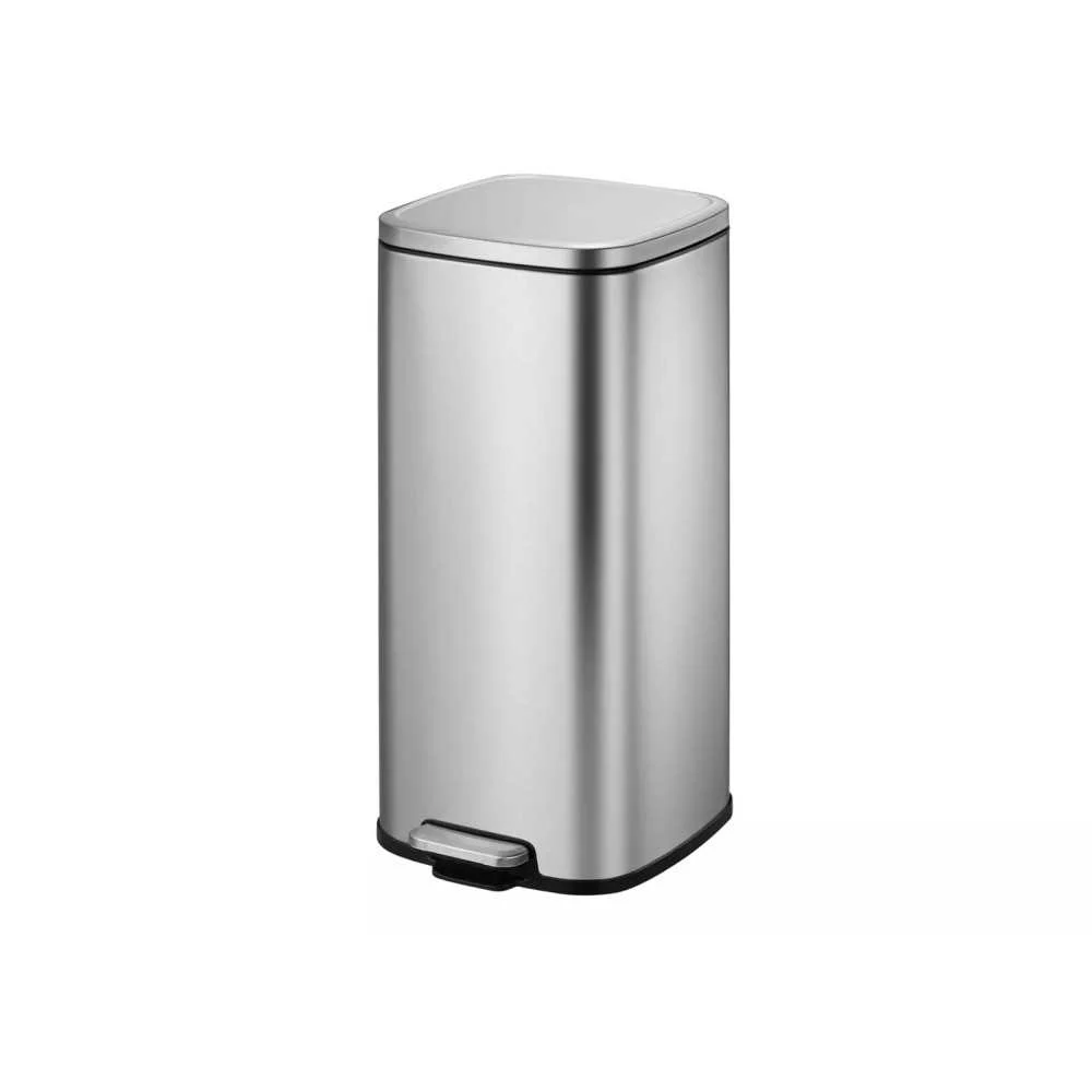 Pattumiera a pedale Stella Silver 30L – Eleganza capiente in acciaio inox