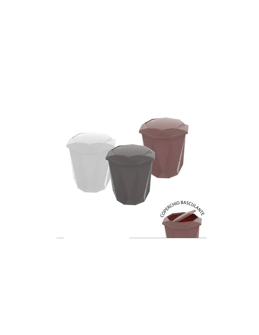 PATTUMIERA DIAMOND 5,5LT 3COLORI
