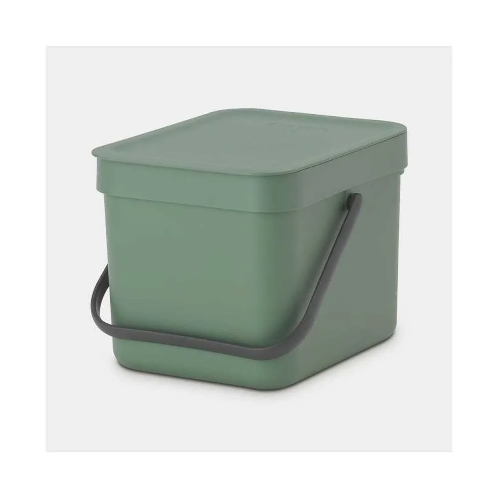 Pattumiera Sort & Go Brabantia 6L Fir Green – Elegante e Compatta
