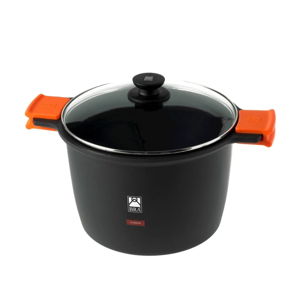 Pentola Antiaderente Efficient Ø24 cm con Coperchio in Vetro