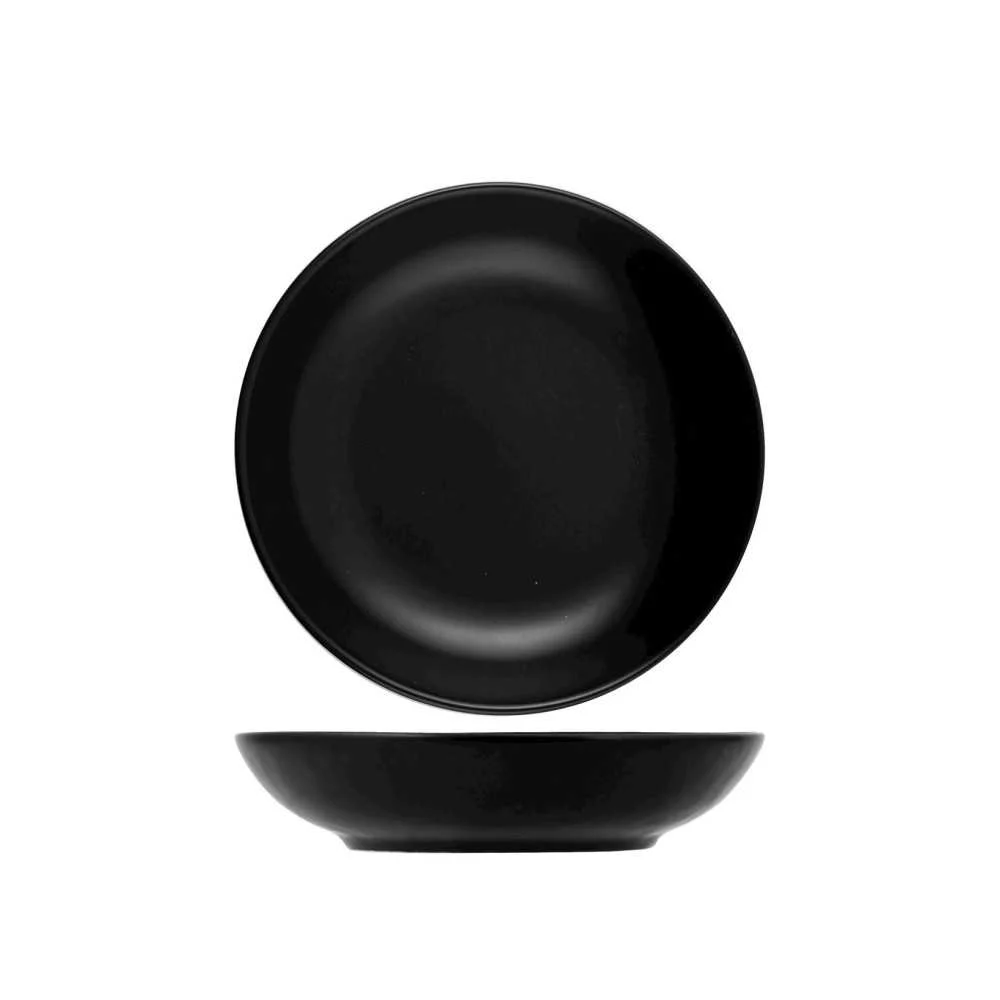 Piattino Coupe in Porcellana Nera Ø13cm: Minimal e Raffinato