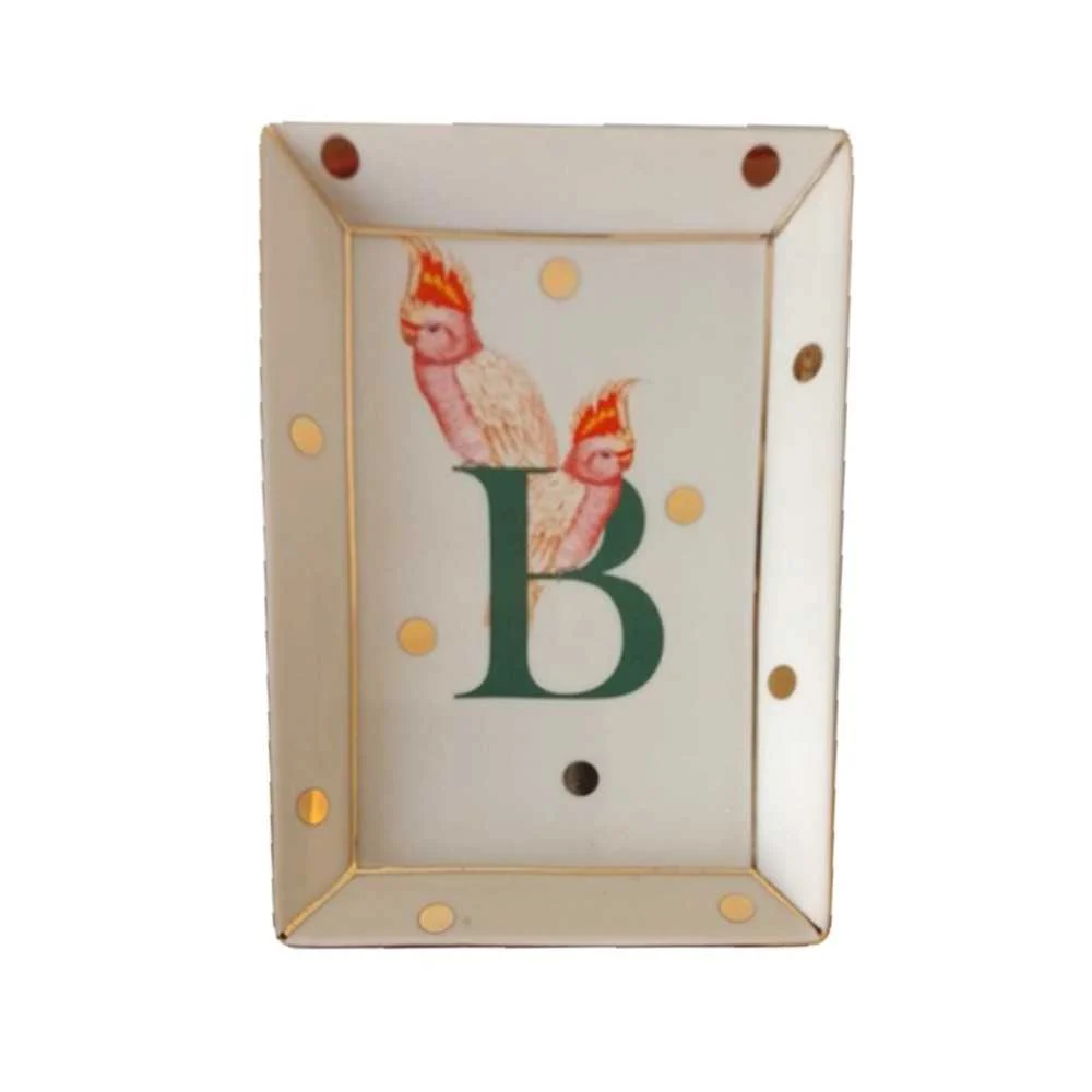 Piattino Porcellana 17x12 cm Alphabet Bird – Yvonne Ellen London