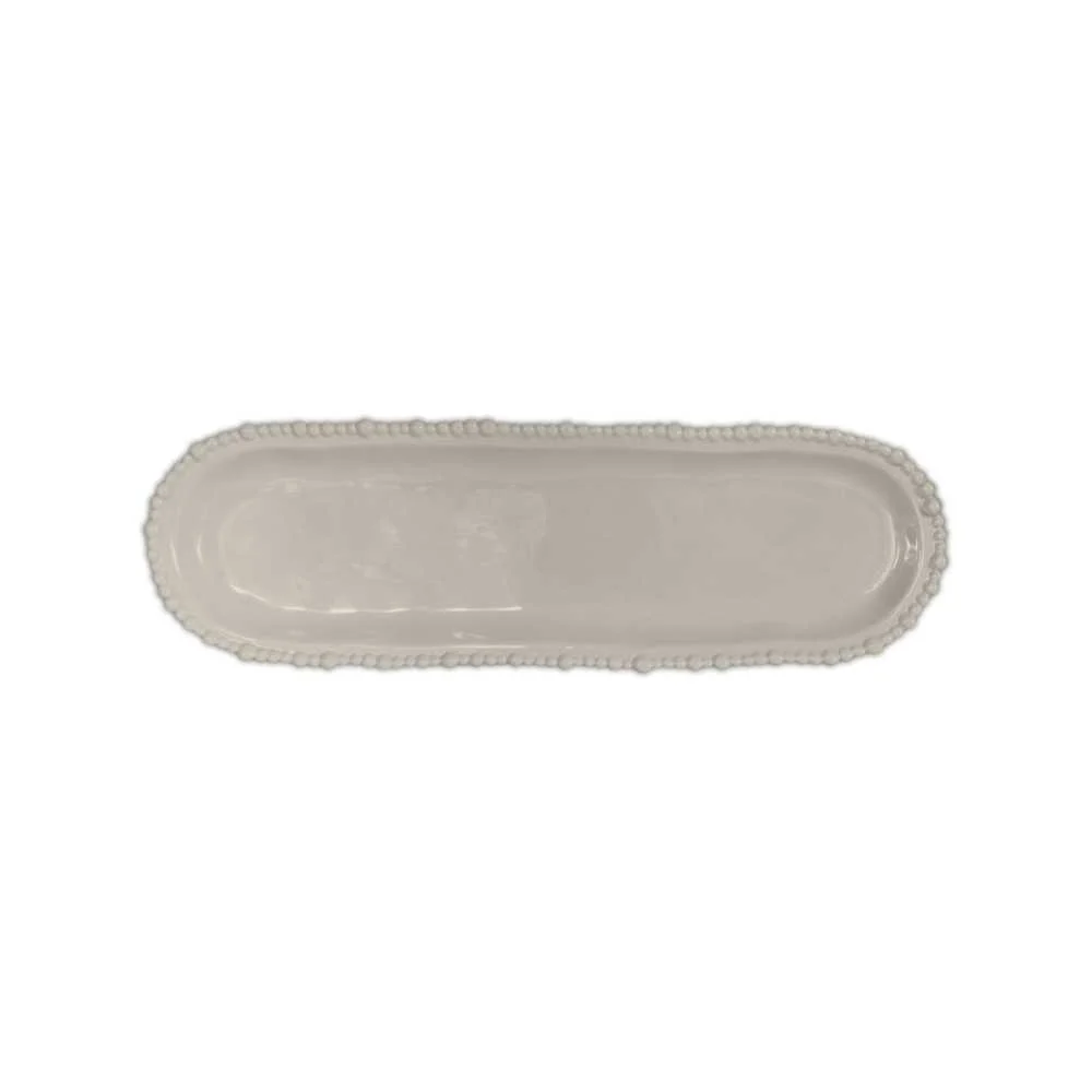 Piatto a Servire Ovale 44,5x13,5 cm Tortora "Joke" Baci Milano
