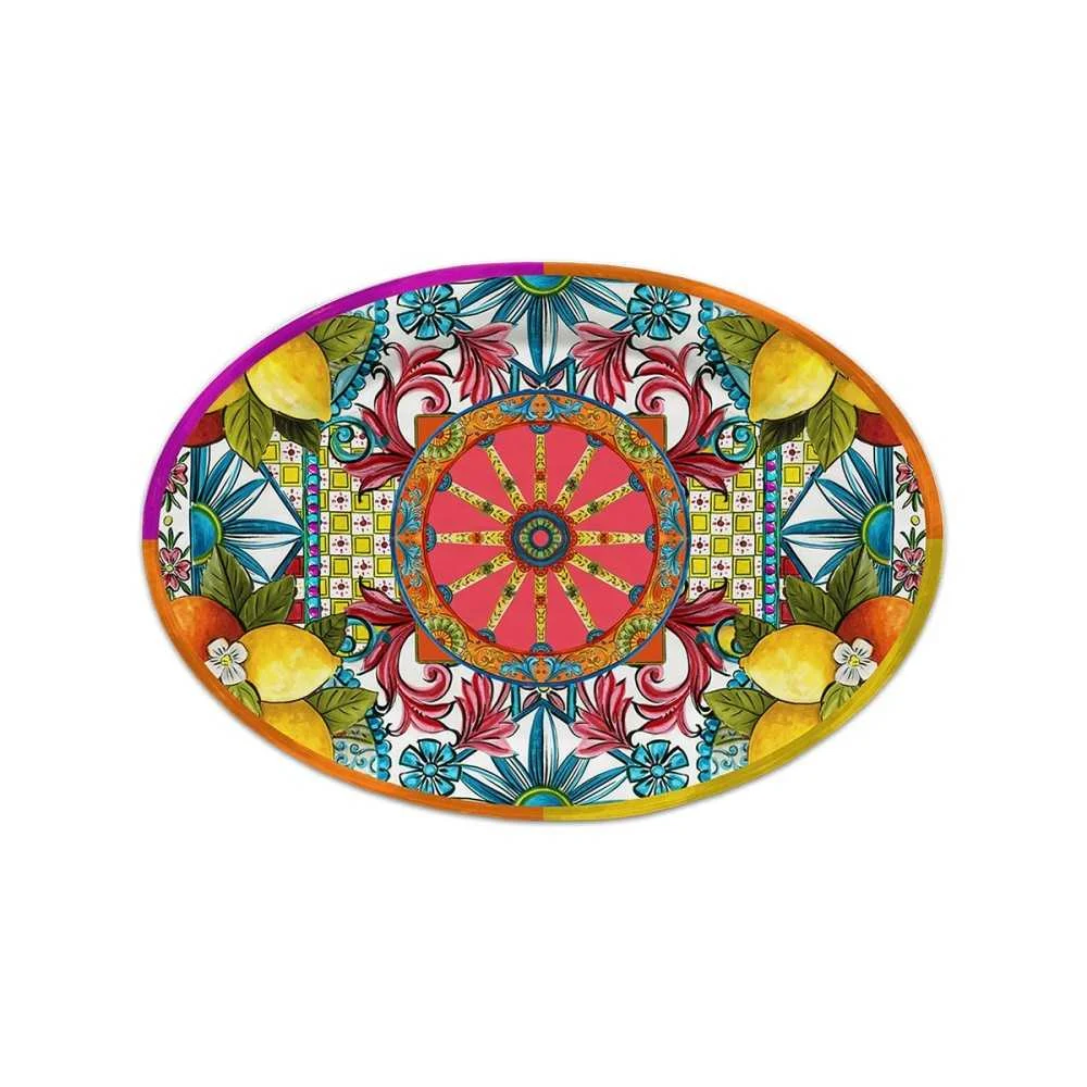 Piatto a Servire Ovale 50x35 cm "Ortigia" Baci Milano