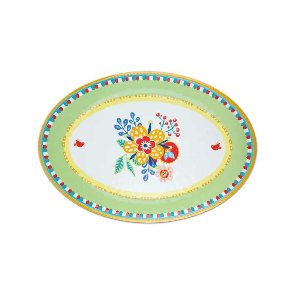 Piatto a servire ovale “Mamma Mia” Baci Milano 50x35 cm – Colori e Creatività in Tavola