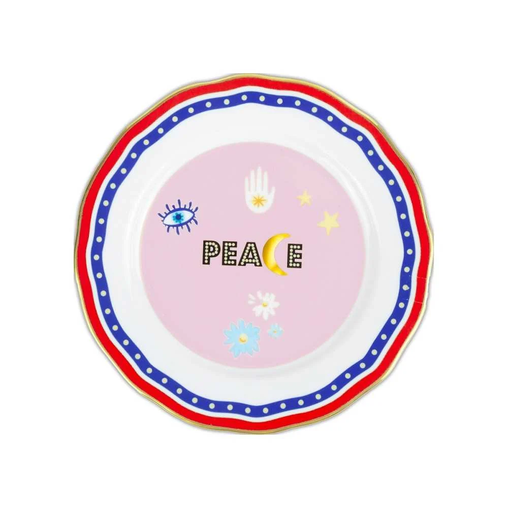 Piatto Dessert Porcellana Ø 22 cm “Peace” – Mamma Mia Baci Milano