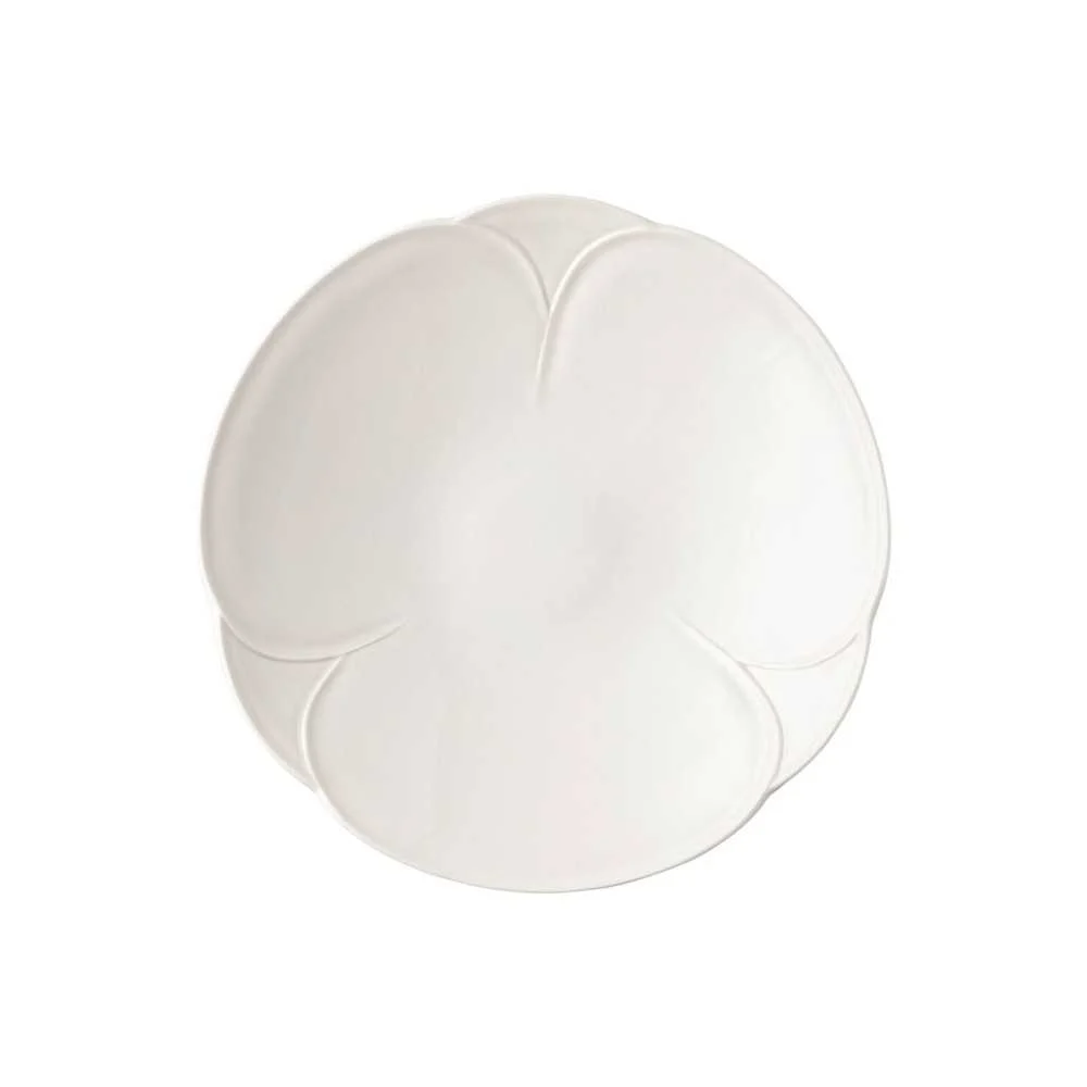 Piatto Fondo "Bloom Snow" Ø 24 cm: Stile e Funzionalità