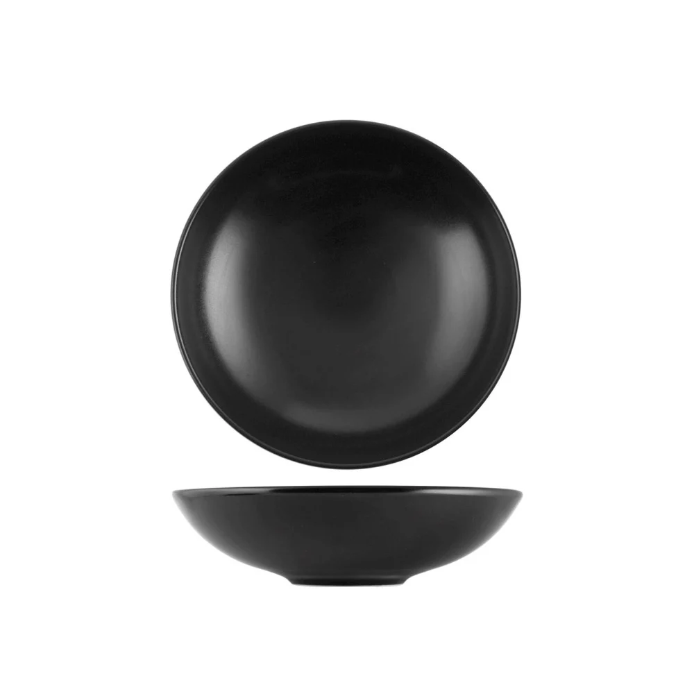 Piatto Fondo Denver in Stoneware Ø20 cm – Nero