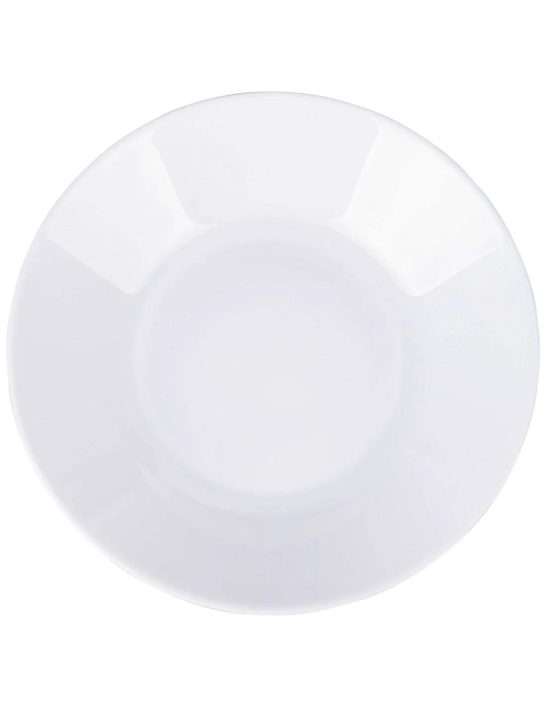 PIATTO FONDO OPALE BIANCO TONDO D23CM