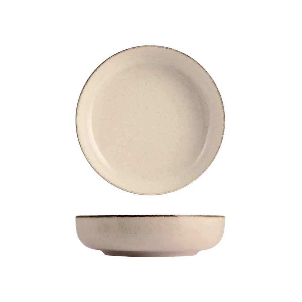 Piatto Fondo Pearl Avorio Ø 19 cm in Porcellana Elegante