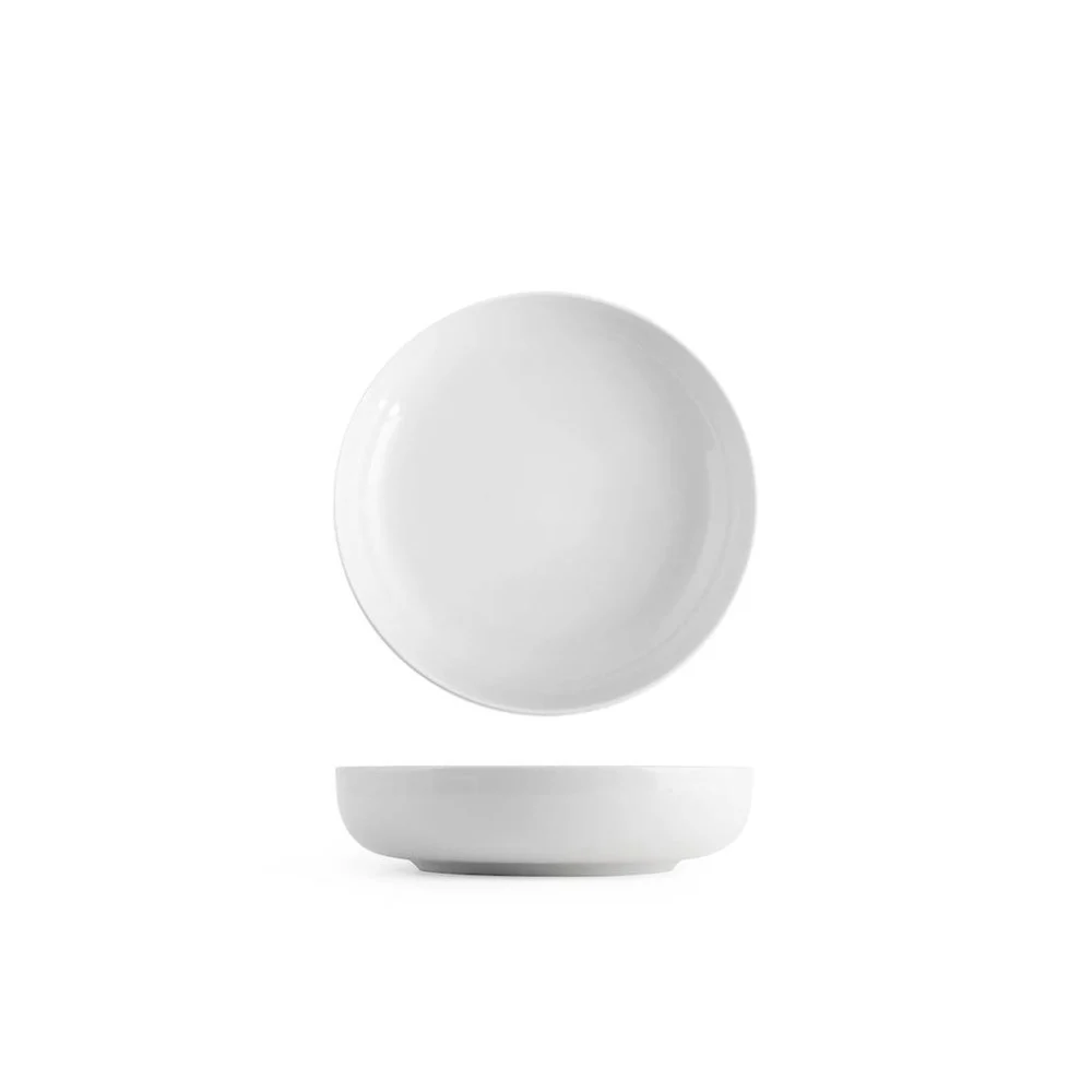 Piatto Fondo Pearl Bianco Ø 19 cm in Porcellana Elegante