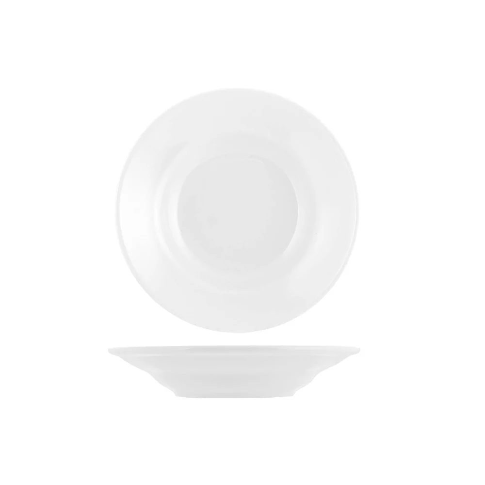 Piatto Fondo "Tivoli" in Porcellana Bianco Ø 23,5 cm