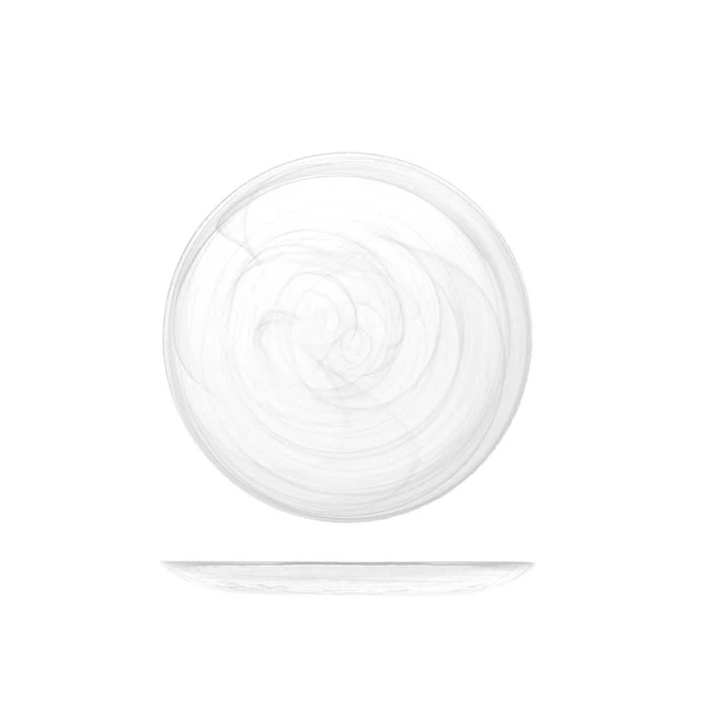 Piatto Frutta Alabastro Ø 21 cm Bianco – Pasta di Vetro