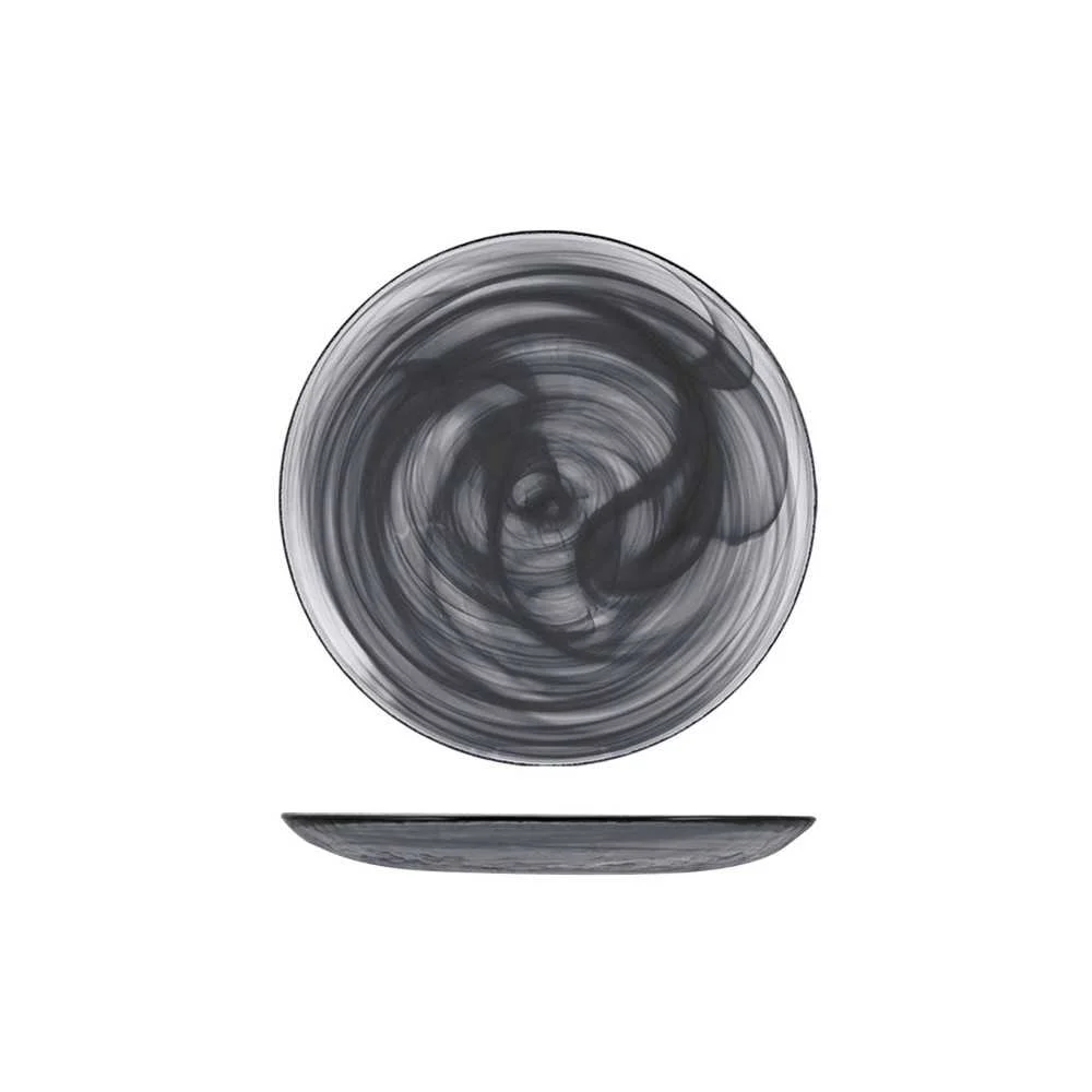 Piatto Frutta Alabastro Ø 21 cm Nero – Pasta di Vetro