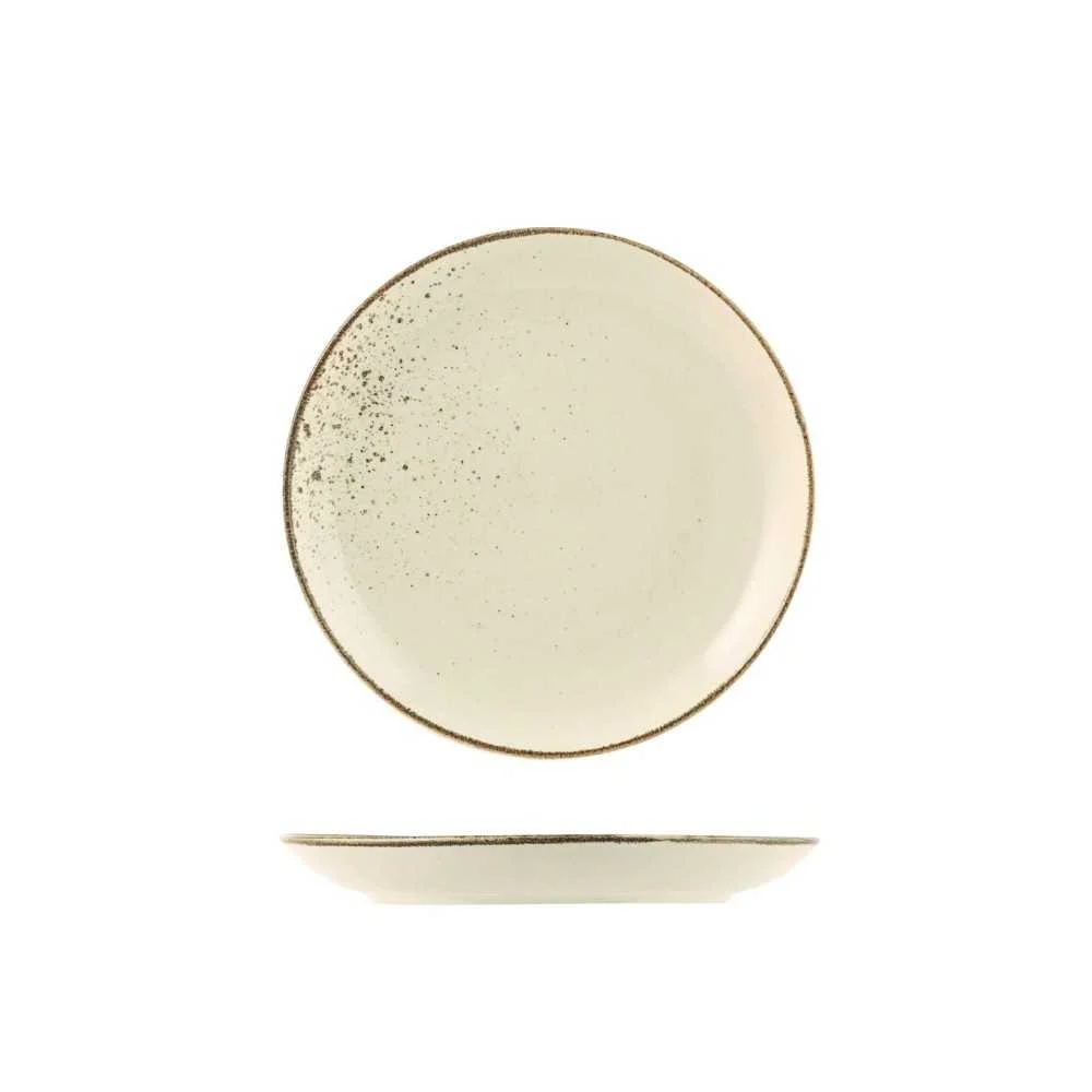 Piatto Frutta Reactive in Stoneware Ø 20,5 cm, Avorio