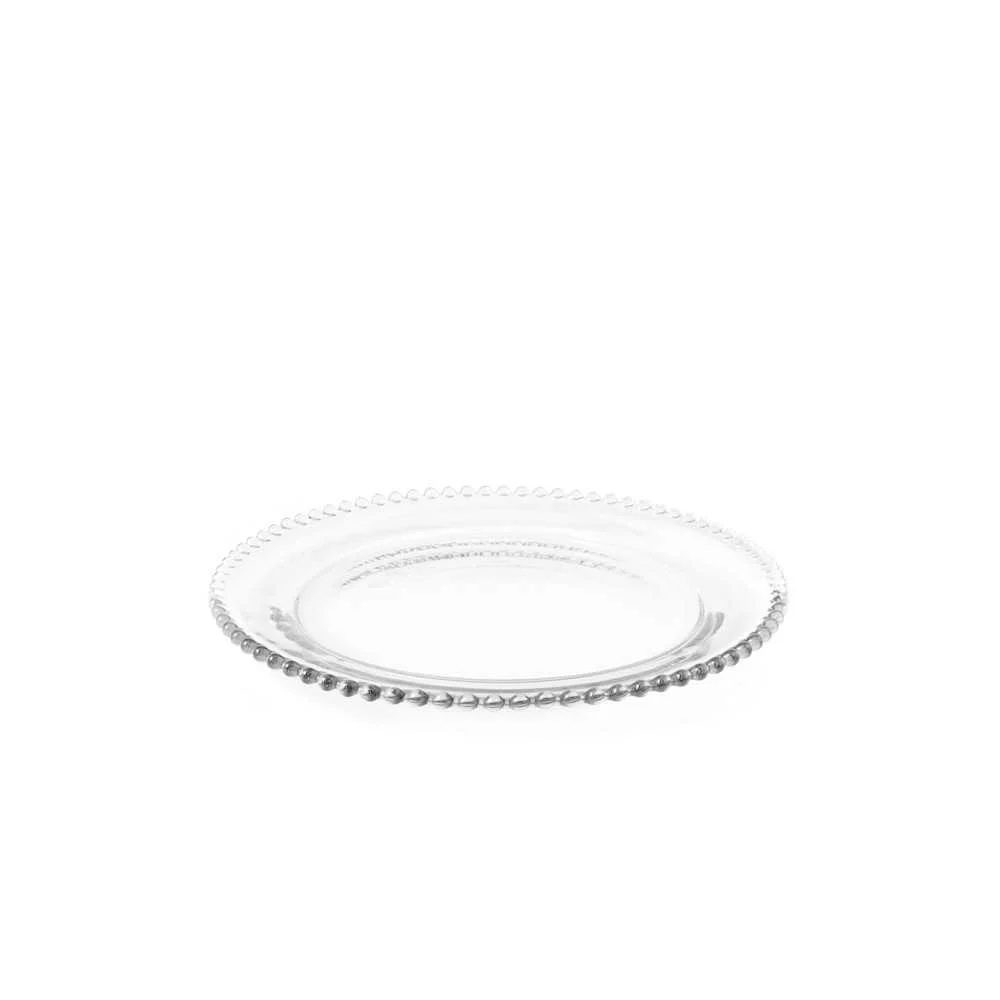 Piatto in vetro rotondo "Collier" Ø 30,5 cm: Eleganza senza tempo
