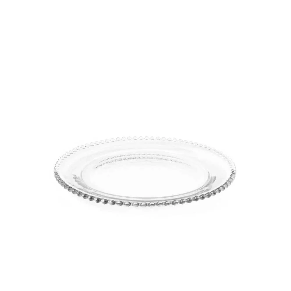Piatto in vetro rotondo "Collier" Ø 34 cm: Stile e raffinatezza