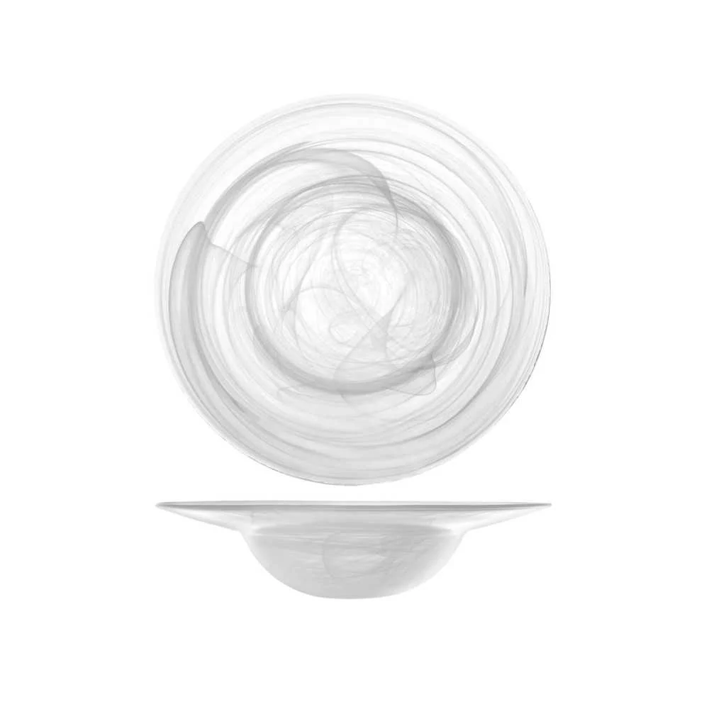 Piatto Pasta Alabastro Ø 29 cm Bianco – Pasta di Vetro