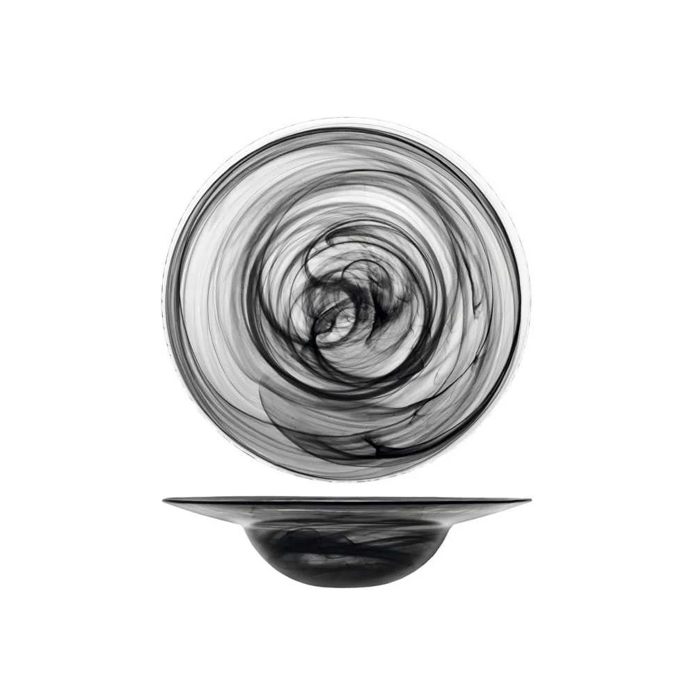 Piatto Pasta Alabastro Ø 26 cm Nero – Pasta di Vetro