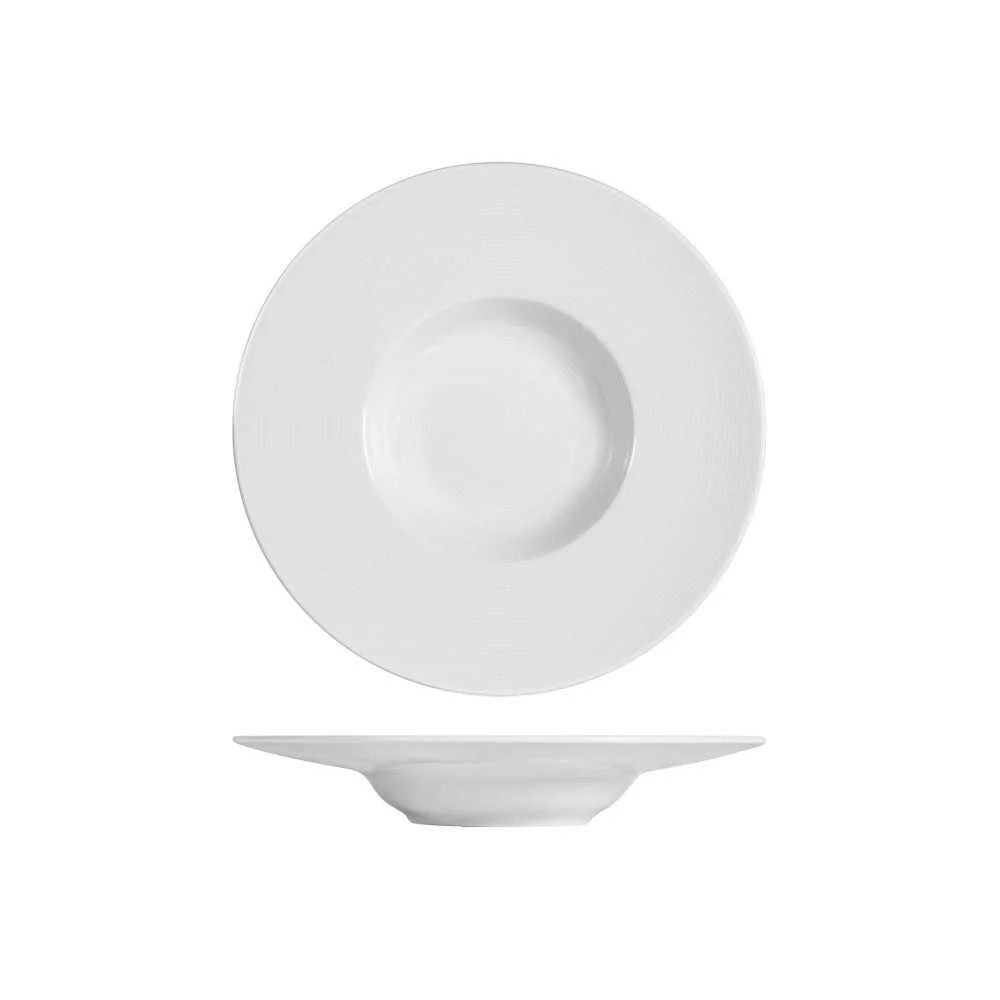 Piatto Pasta Charme Bianco Ø 27 cm – Raffinatezza a Tavola