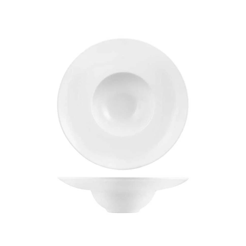 Piatto pasta in stoneware "Denver" Ø 24 cm bianco