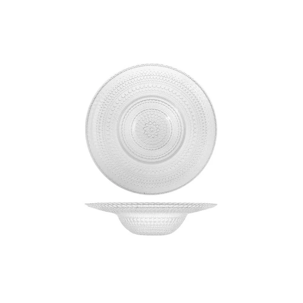Piatto Pasta in Vetro Trasparente “Venere” Ø 20 cm