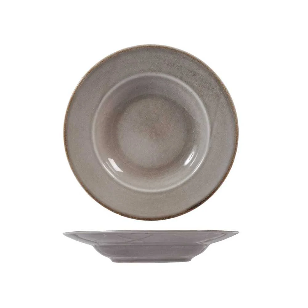 Piatto Pasta Reactive in Stoneware Ø 24 cm, Grigio
