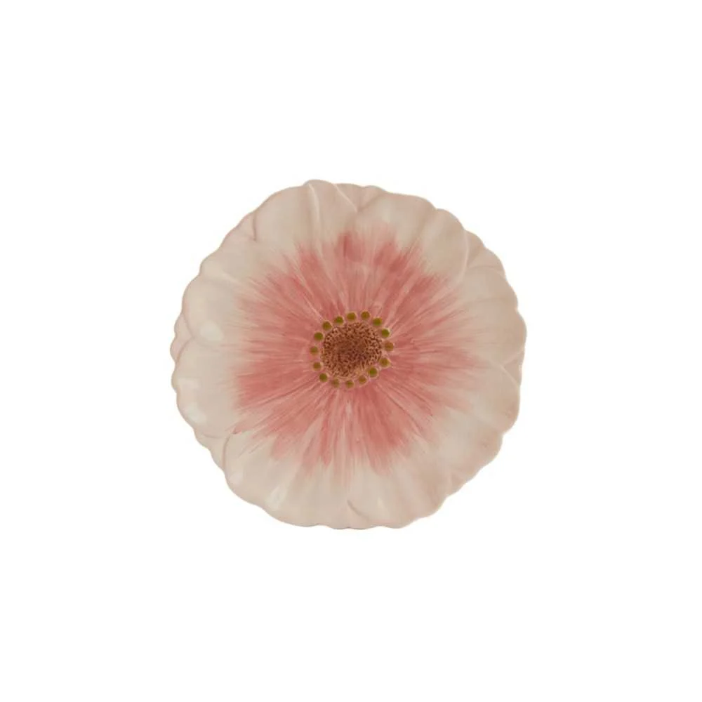 Piatto Piano CASALI Ceramica Rosa Chiaro Ø24x2,5 cm di Light & Living