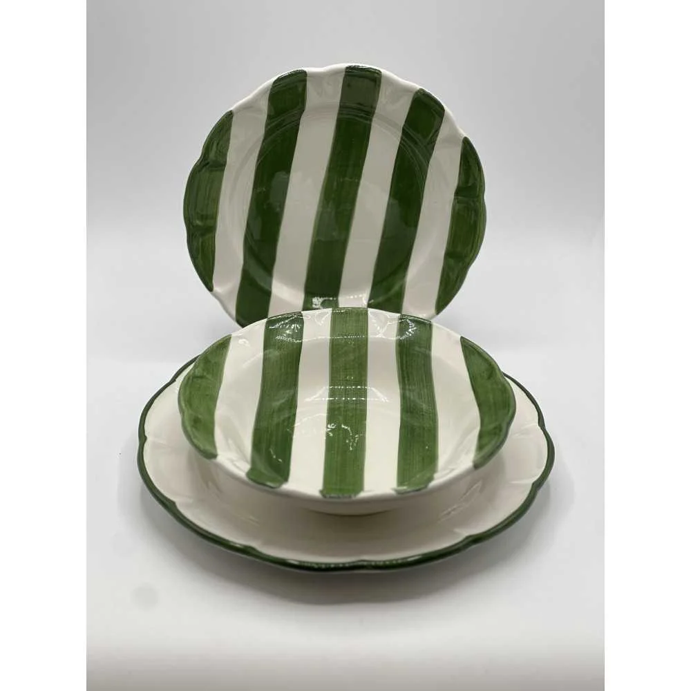 Piatto Piano Dolce Vita in Ceramica Decorata Ø 26 cm
