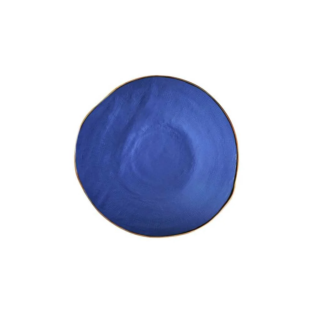 Piatto Piano "Mediterraneo" in Gres Blu Ø 28 cm