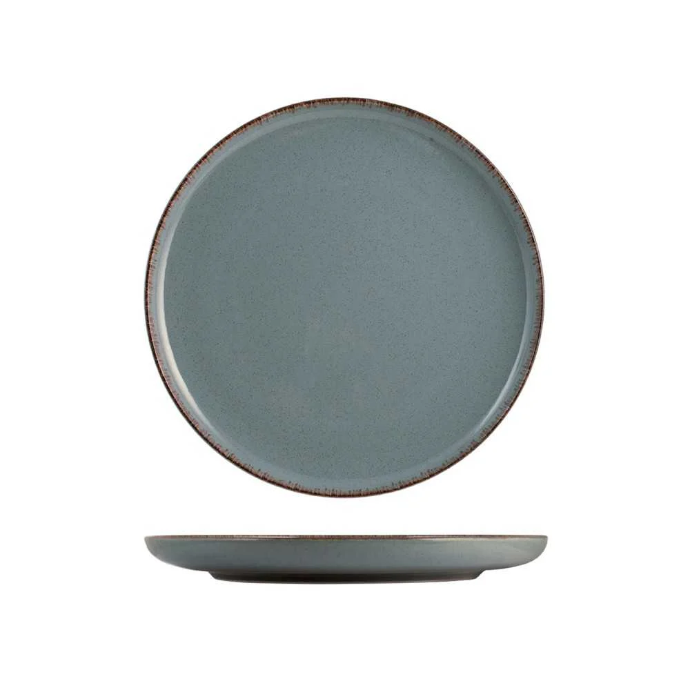 Piatto Piano Pearl Azzurro Ø 27 cm – Ceramica Elegante per Tavola Moderna
