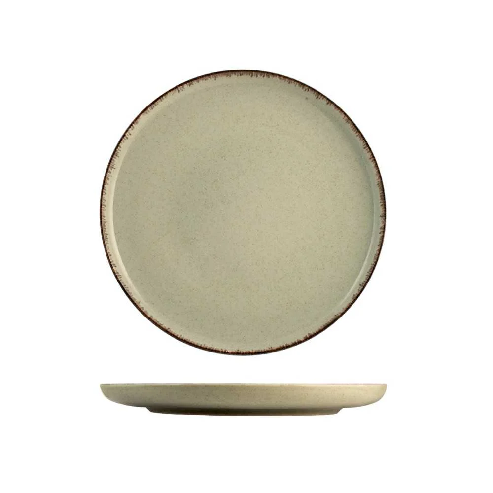 Piatto Piano Pearl Verde Ø 27 cm – Design Minimal in Ceramica Raffinata