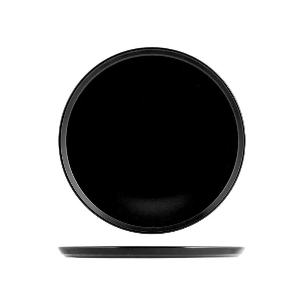 Piatto Pizza in Stoneware Nero Ø 33 cm