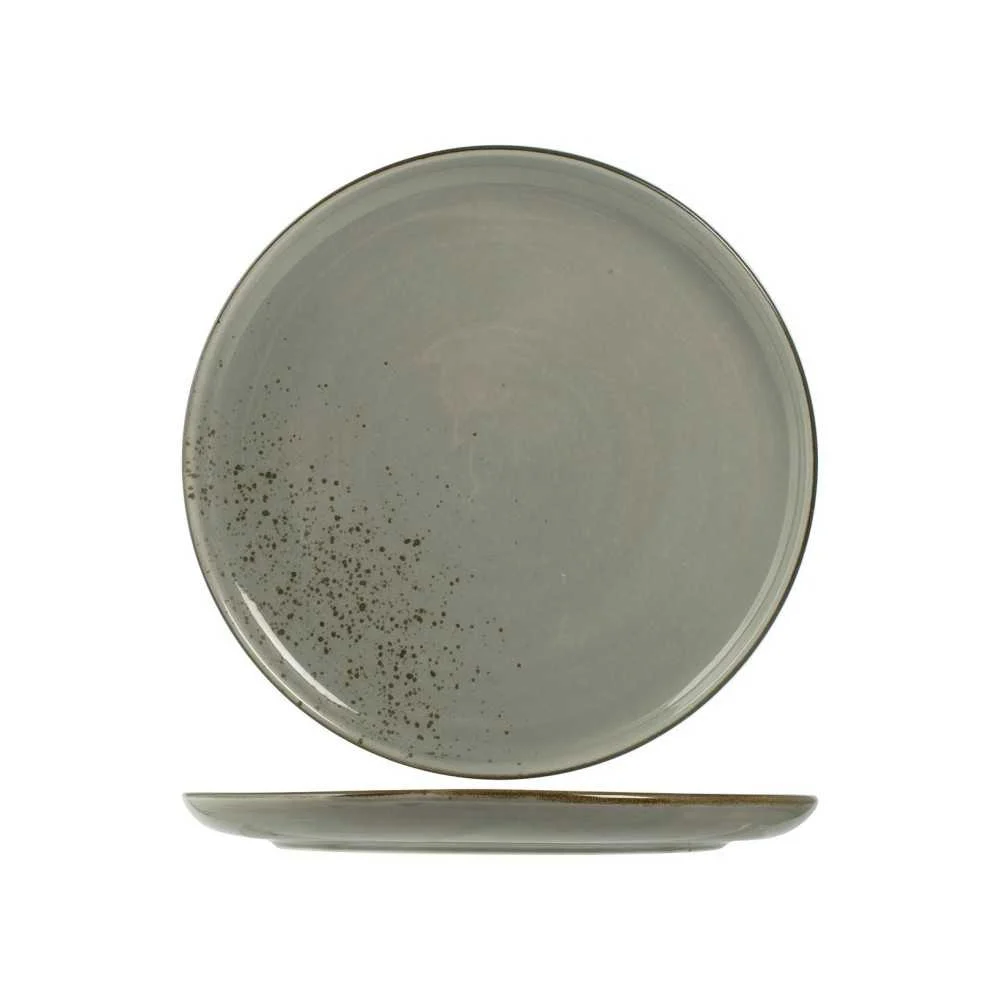 Piatto Pizza in Stoneware Reactive Grigio Ø 31 cm