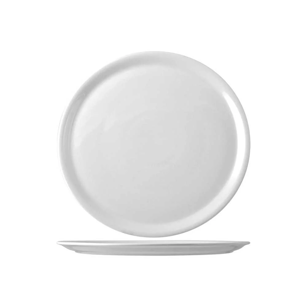 Piatto Pizza Napoli in Porcellana Bianca Ø 33 cm