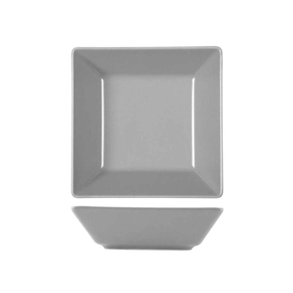 Piatto Quadrato Boston in Stoneware 17x17 cm – Grigio