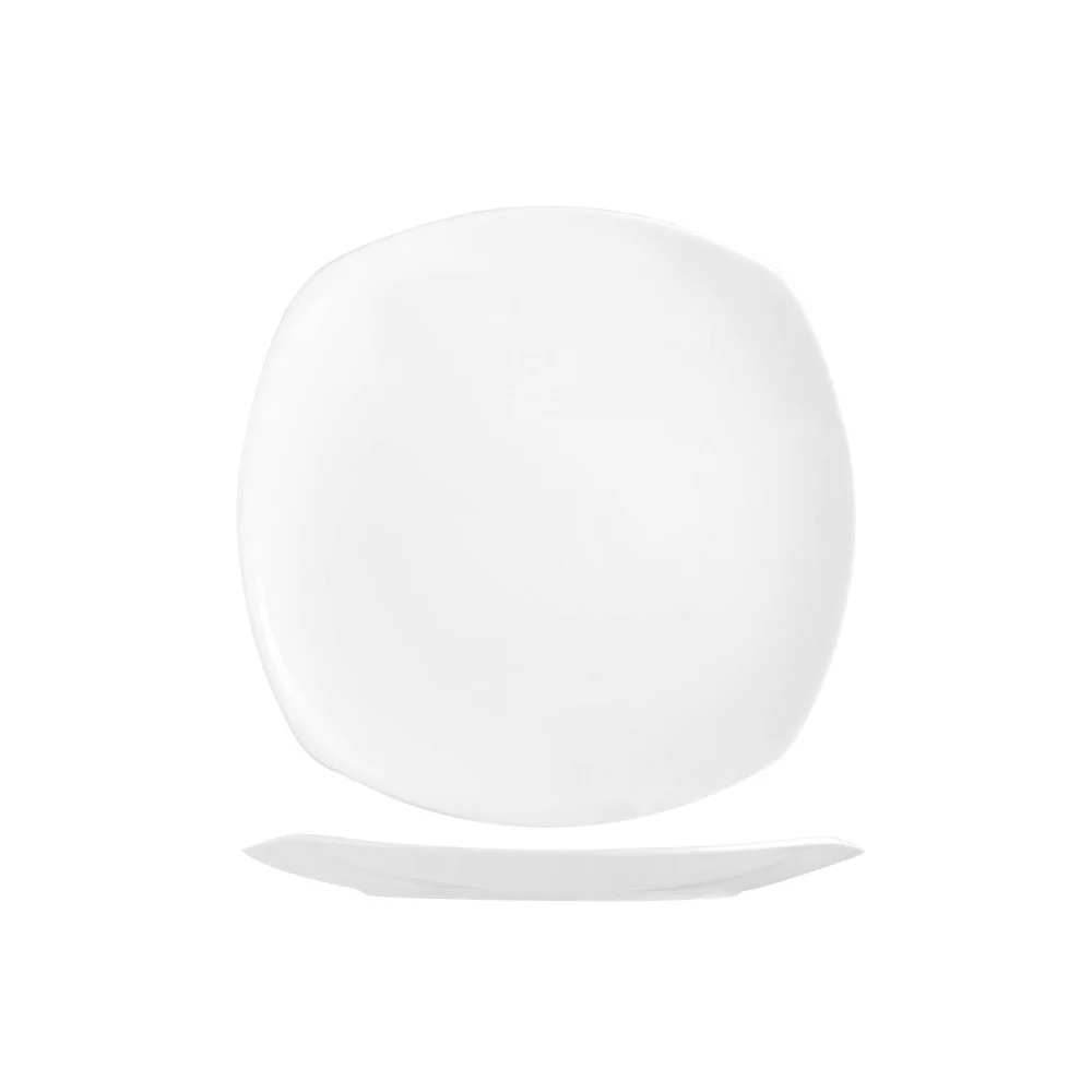 Piatto Quadrato in Porcellana Bone China 26x26 cm – Design Contemporaneo